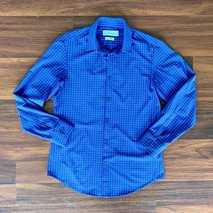 Med Mizzen+Main Holmes Blue Shadow Trim Fit Shirt